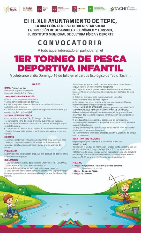 Convocatoria al primer torneo de pesca infantil