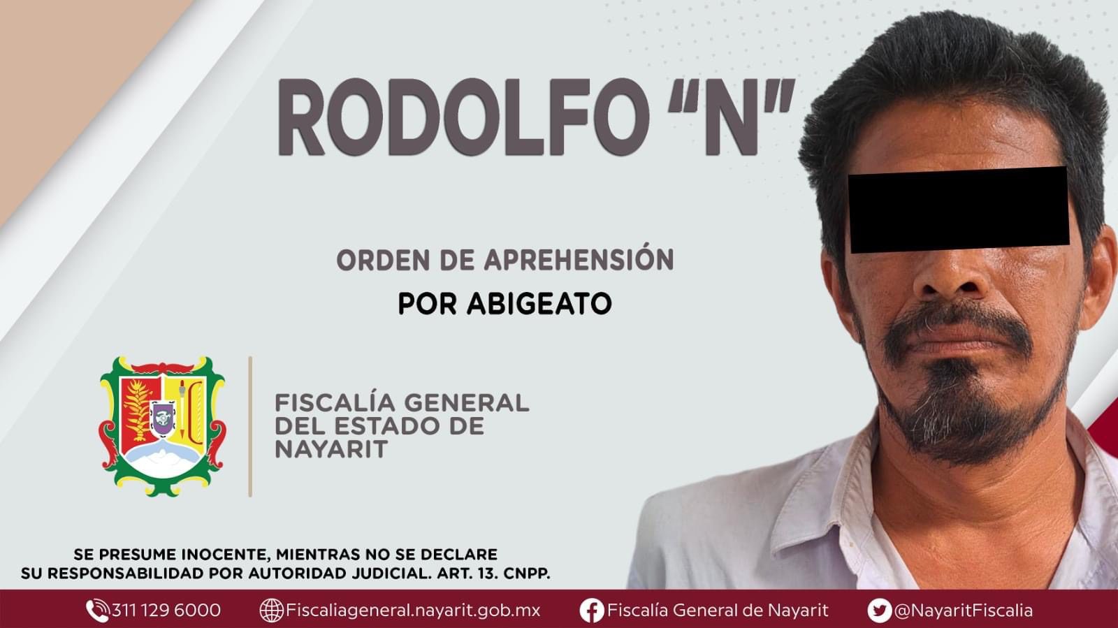 Orden de aprehensión a Rodolfo "N"