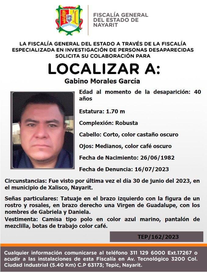 Ayudanos a localizar a Gabino Morales