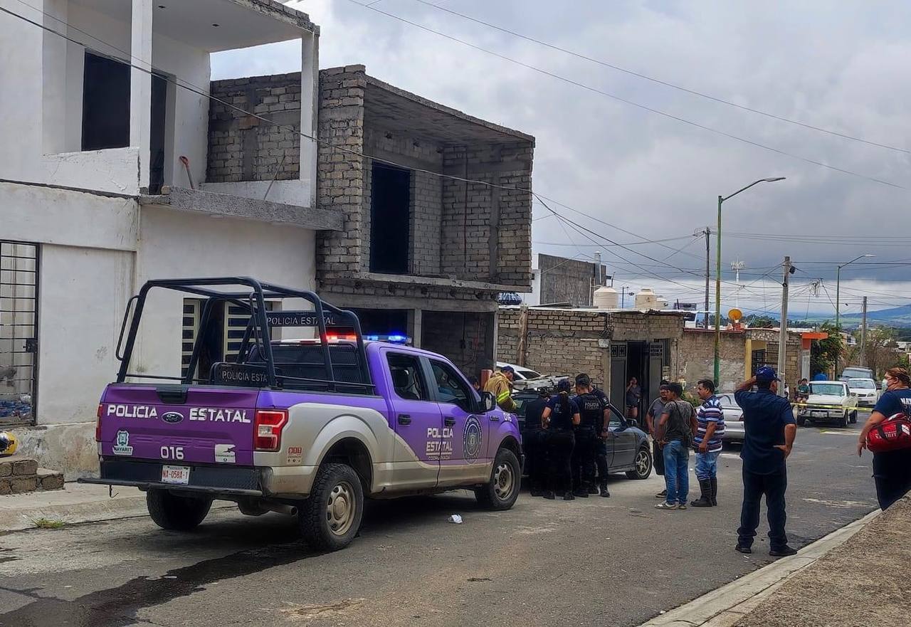 Policía Estatal actuando en explosión de gas