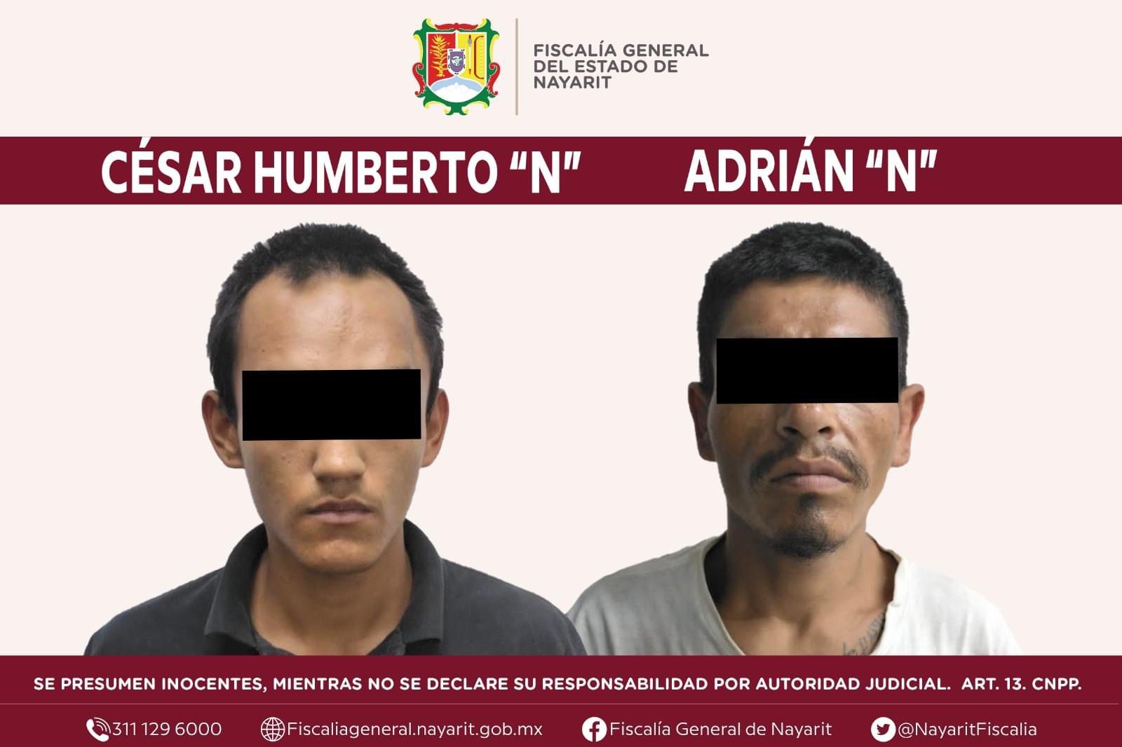 Orden de aprehensión a Cesar Humberto "N" y Adrian "N"