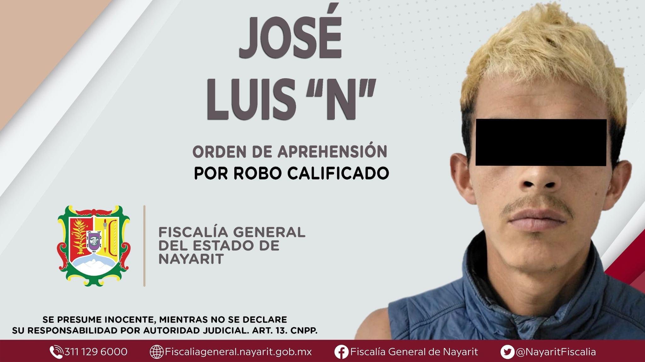 Orden de aprehensión a Jose Luis "N"