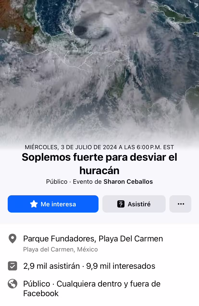 Evento de Facebook para soplar fuerte en el Huracan