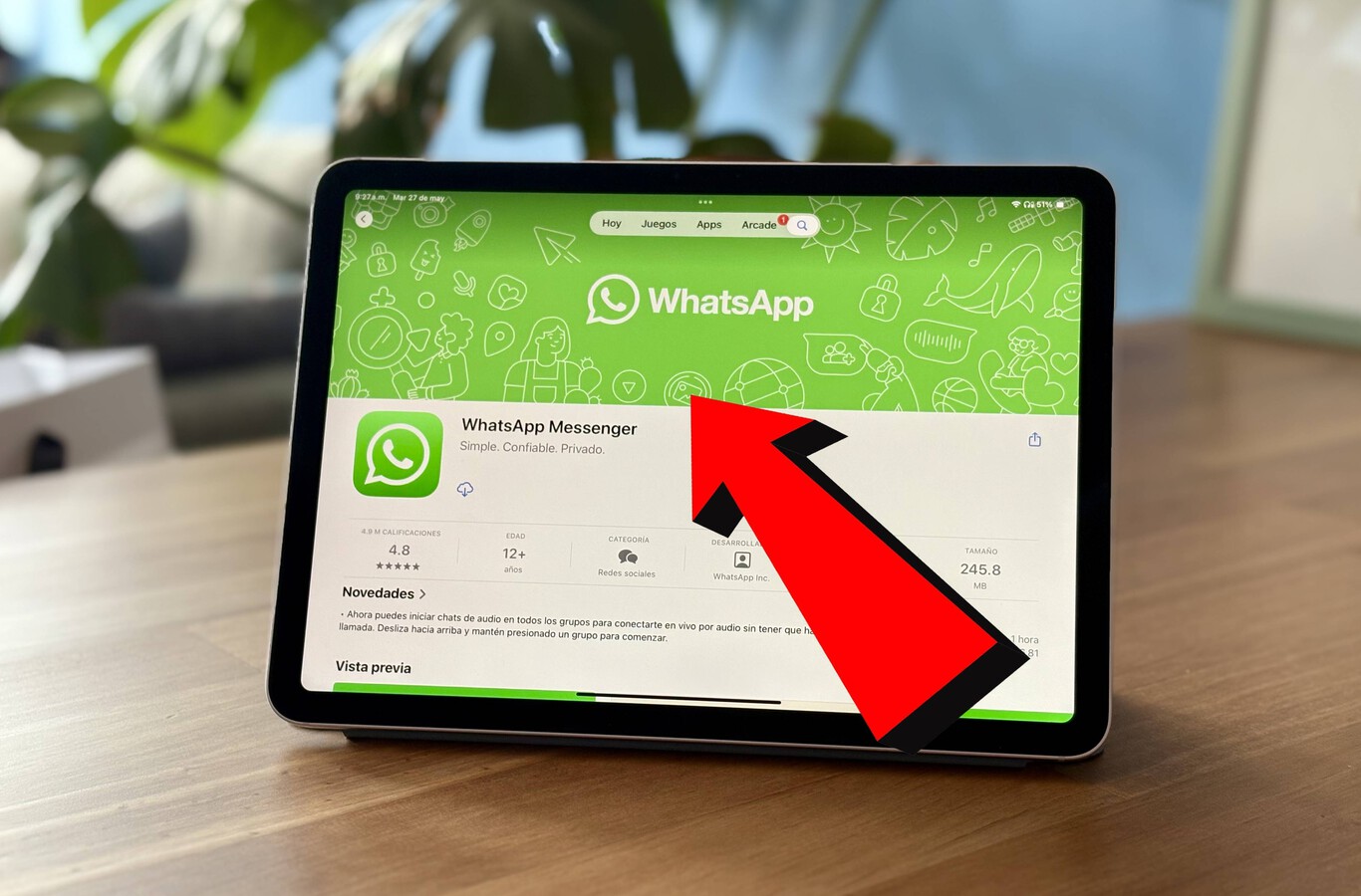 WhatApp en ipad