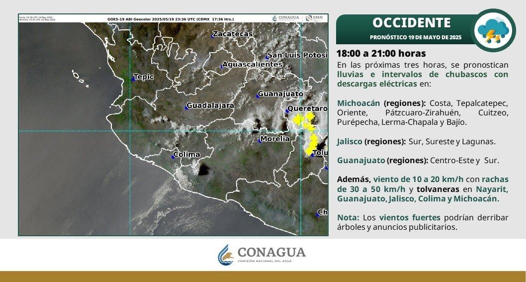 Pronóstico de lluvias en México