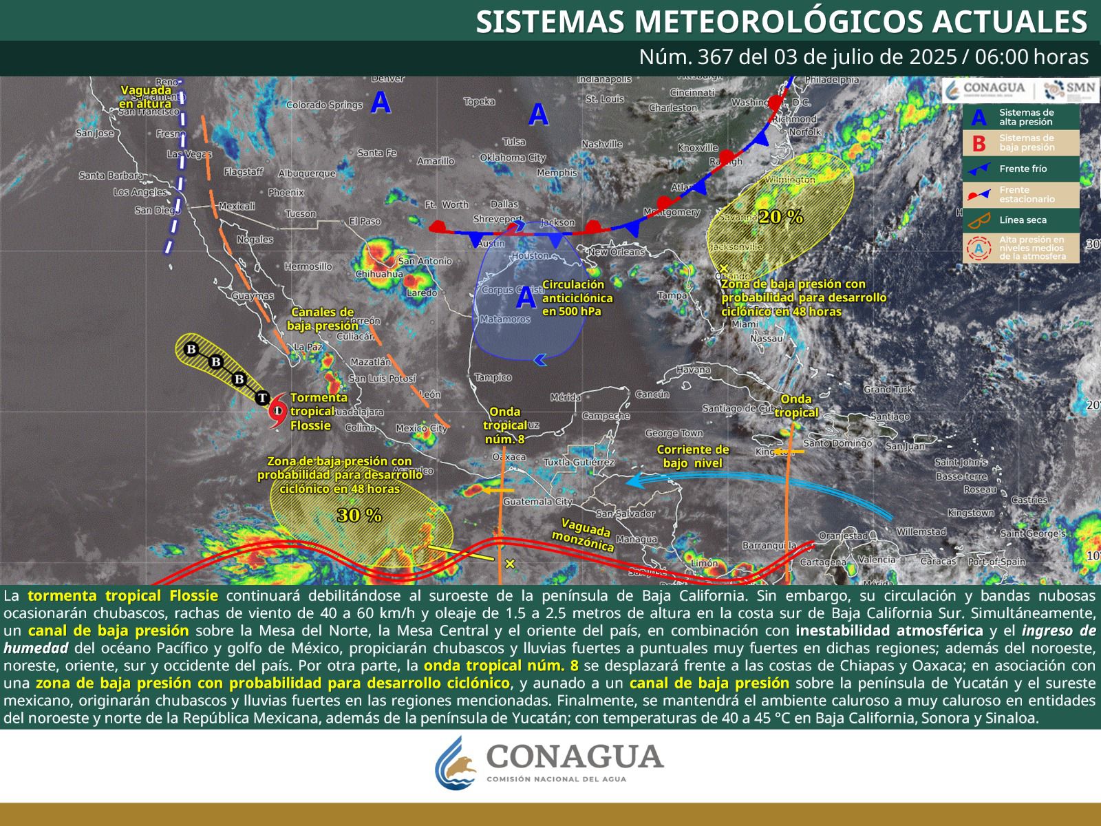 Alerta en Nayarit: Pronóstico de lluvias muy fuertes hoy 3 de julio de 2025