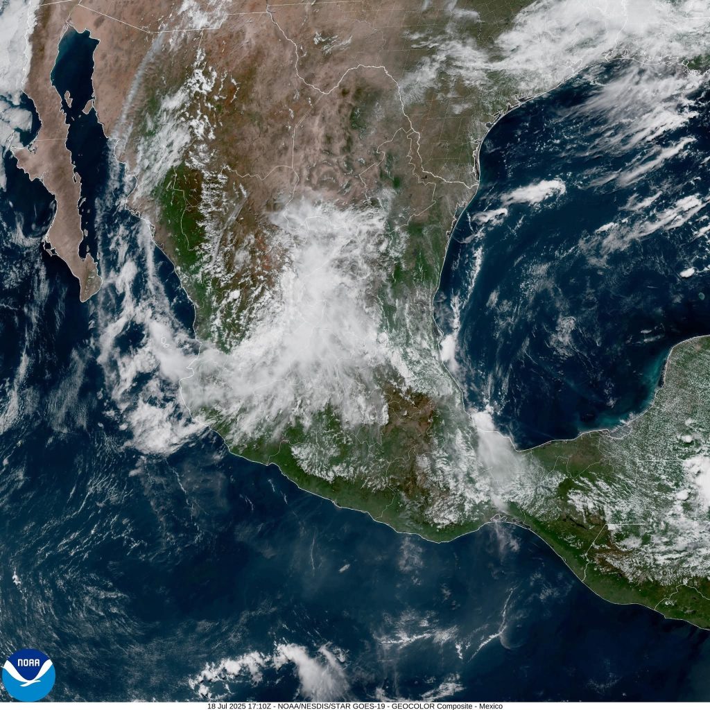 Se esperan lluvias fuertes en Nayarit este 18 de julio por efectos de la vaguada troposférica