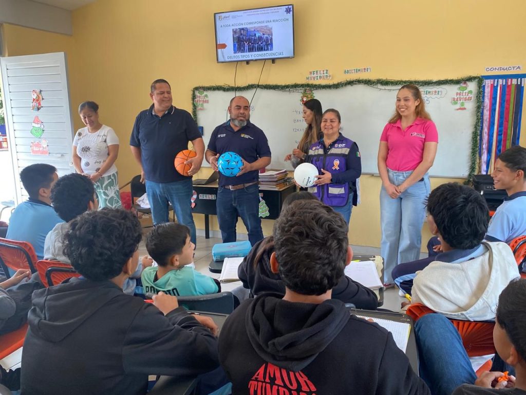 Prevención del delito en Ahuacatlán llega a escuelas con actividades formativas y de conciencia