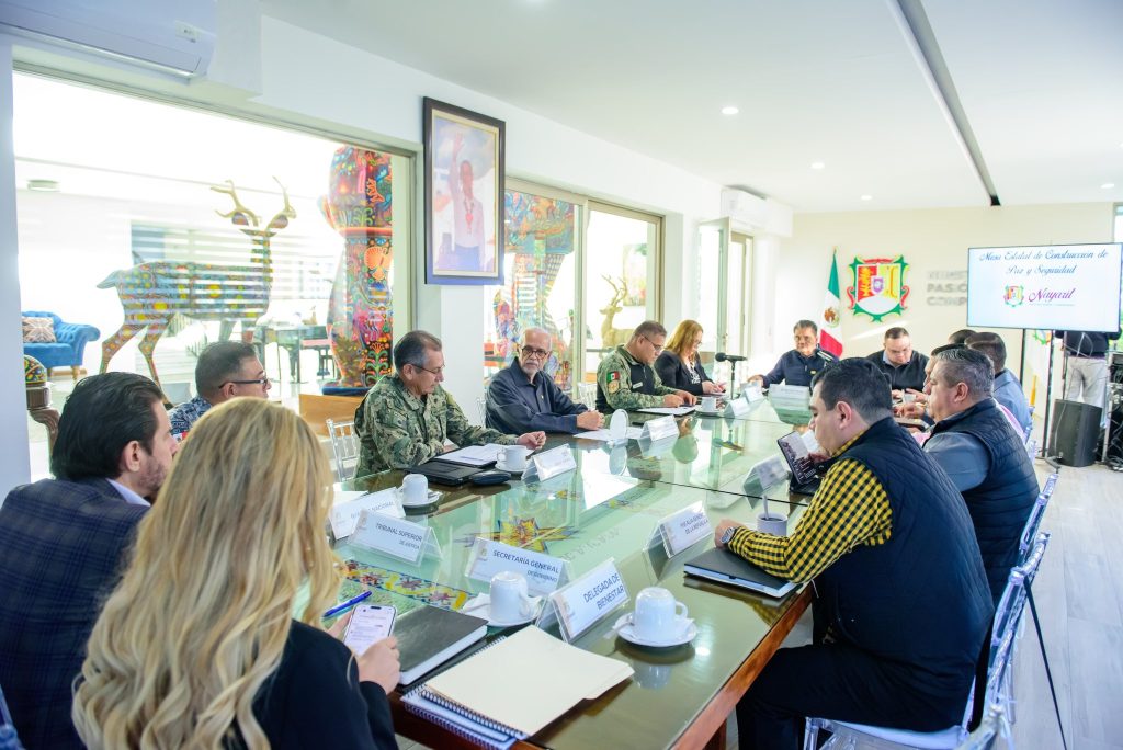 Gobernador revisa avances de seguridad en Nayarit durante Mesa Estatal de Construcción de Paz
