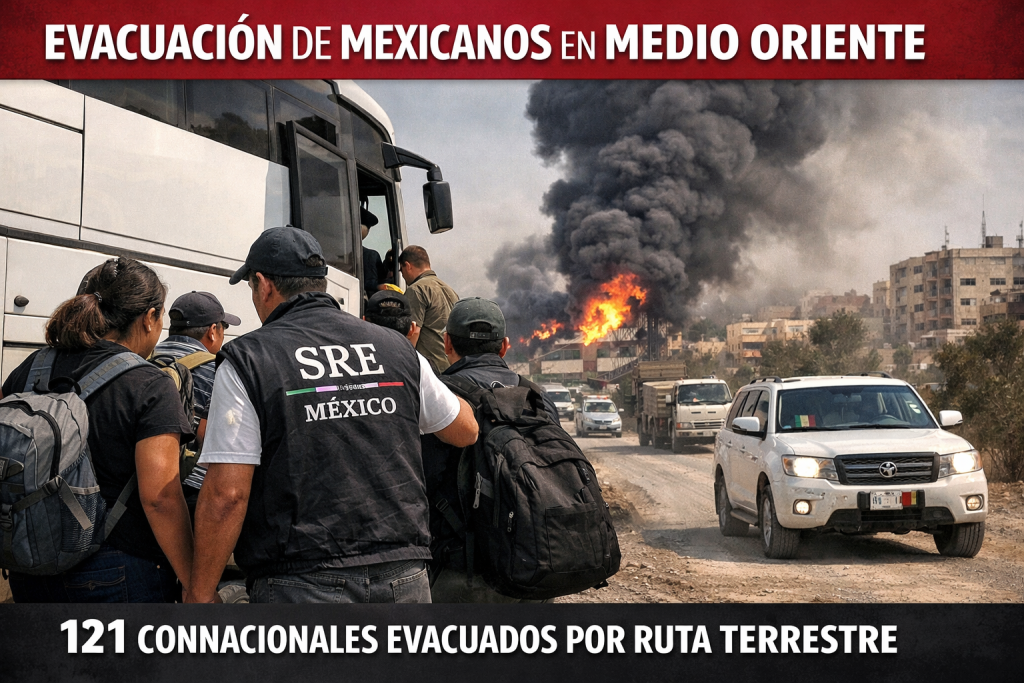 SRE informa evacuación de 121 mexicanos por escalada militar en Medio Oriente