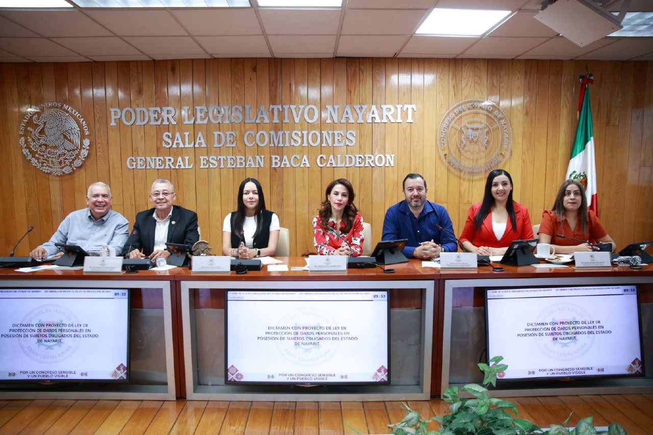Comisiones legislativas aprueban proyecto de Ley de Protección de Datos Personales para fortalecer manejo de información en Nayarit
