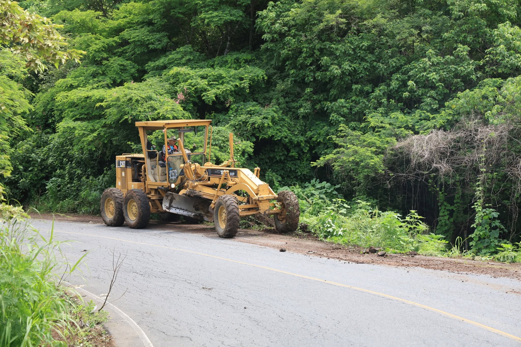 Amatlán de Cañas avanza con limpieza y desazolve en la carretera El Rosario-Tepozhuacán