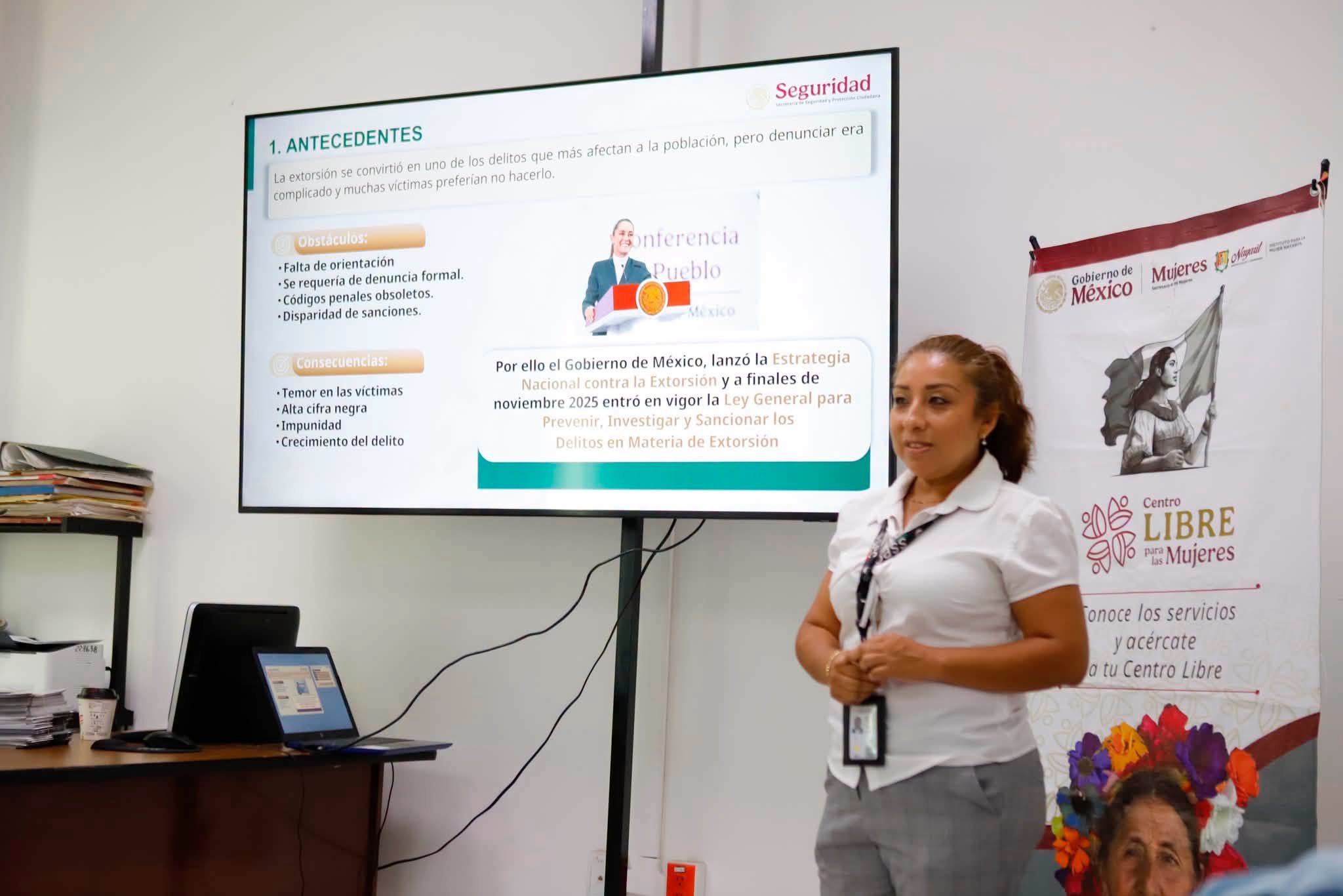 Plática contra la extorsión en San Blas orienta a la ciudadanía sobre cómo actuar ante incidentes de tránsito
