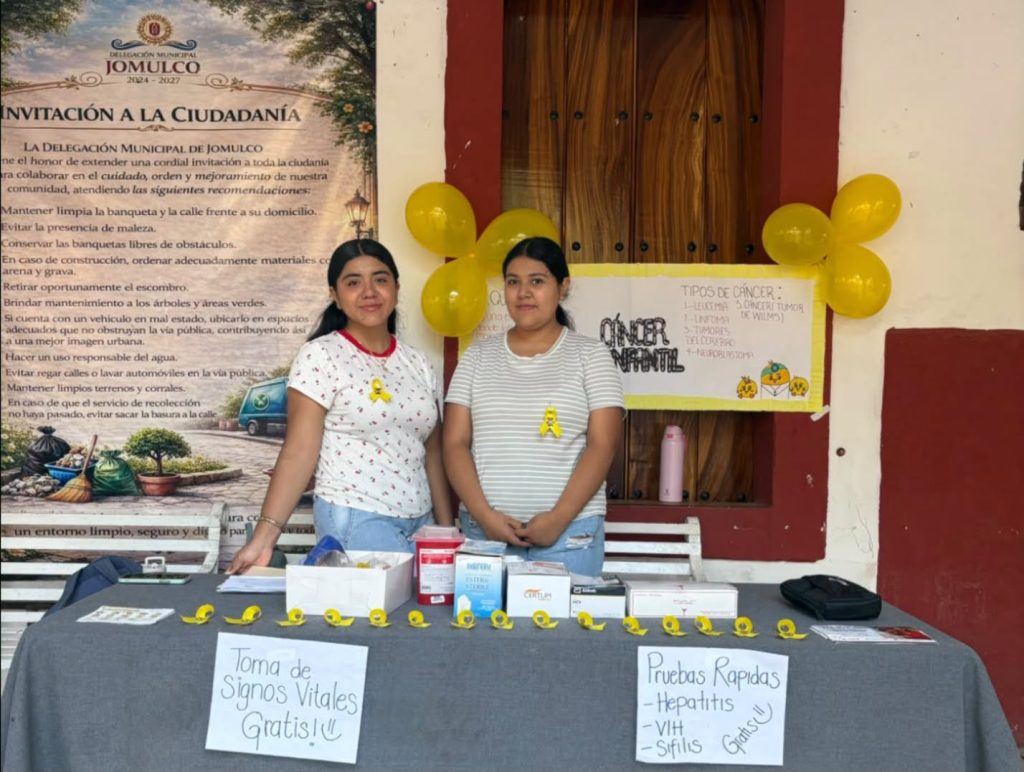 Jala instala módulo de salud durante la Feria Artesanal Jomulco 2026 para promover la prevención del cáncer infantil