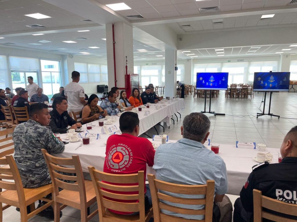 Amatlán de Cañas participa en simulacro de impacto meteorológico para fortalecer la respuesta ante emergencias