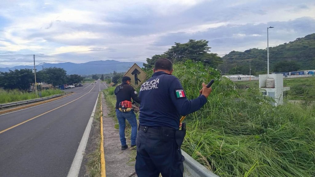 Jala realiza limpieza y retiro de maleza en el acceso al municipio