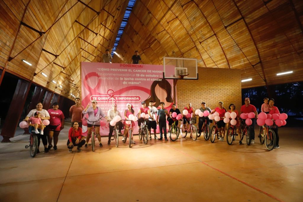 San Blas realiza Rodada Rosa para promover la detección oportuna del cáncer de mama